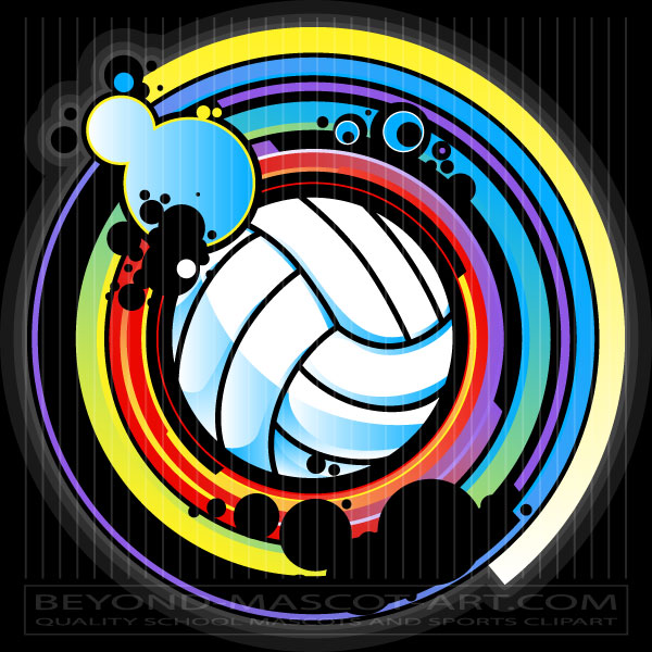 Colorful Volleyball Design