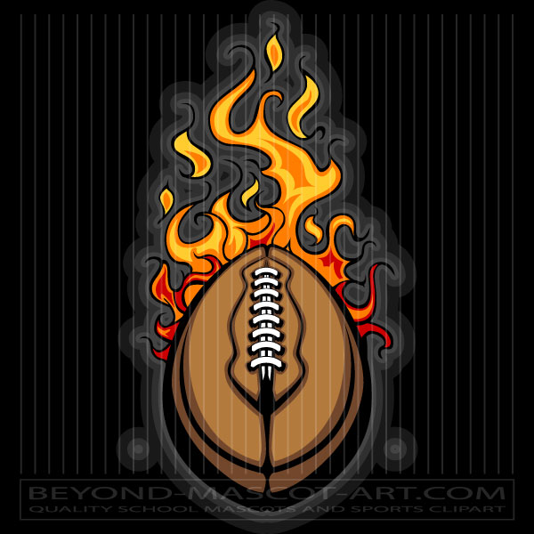 Flaming Football Logo
