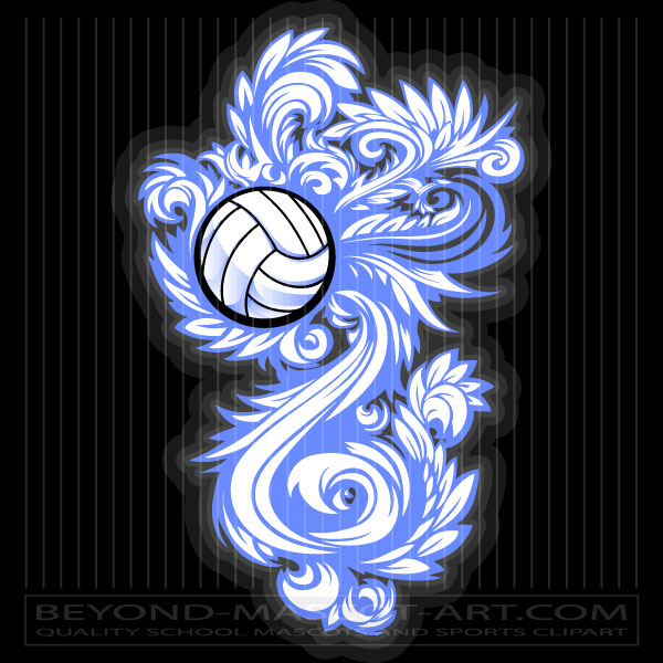 Ornate Volleyball Design