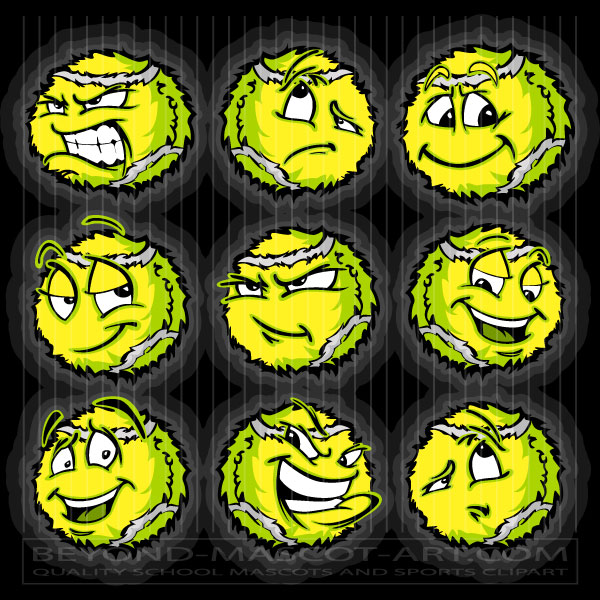 Angry Tennis Ball Clip Art