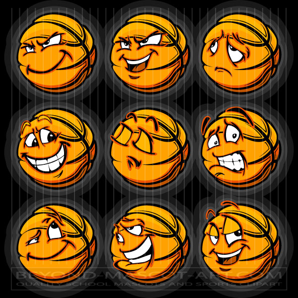 Basketball Face Clipart