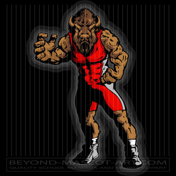 Buffalo Wrestler Clip Art