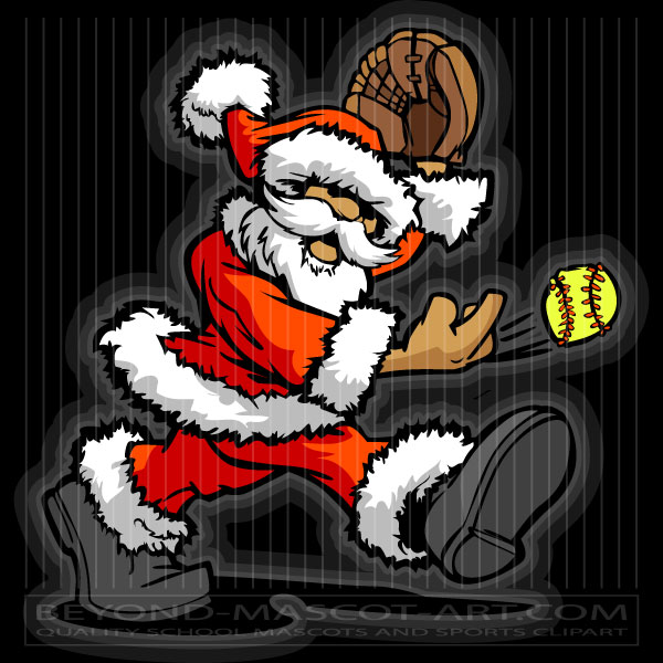 Christmas Softball Santa