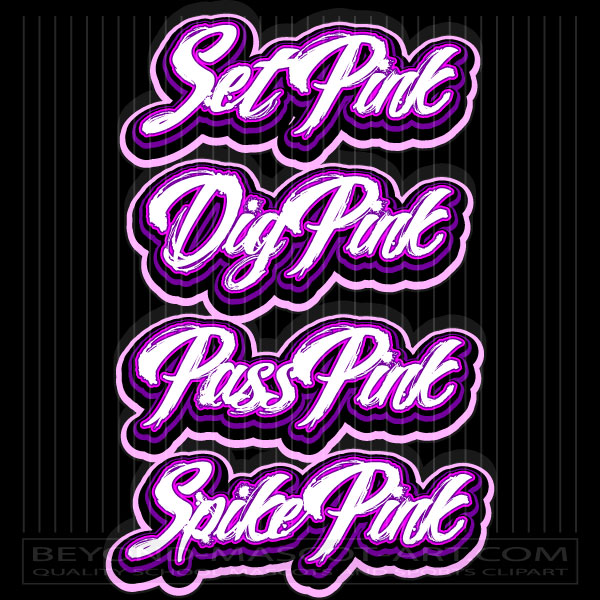 Pink Volleyball Artwork