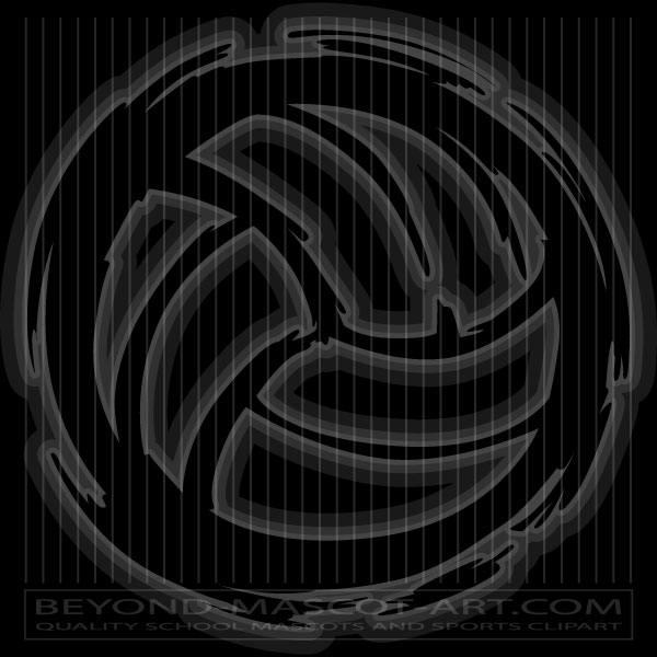 Grunge Volleyball Logo