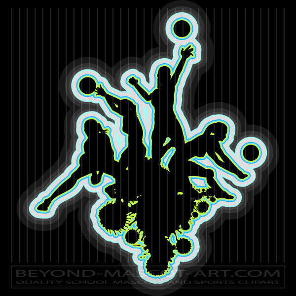 Girls Volleyball Silhouette