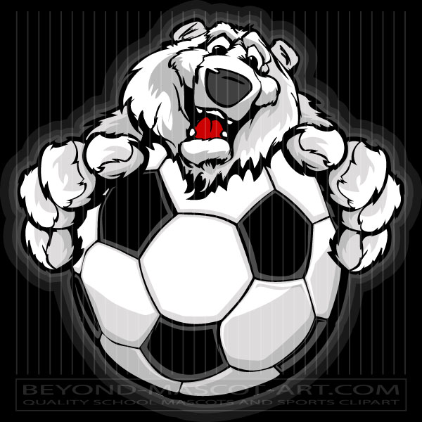 Happy Soccer Polar Bear