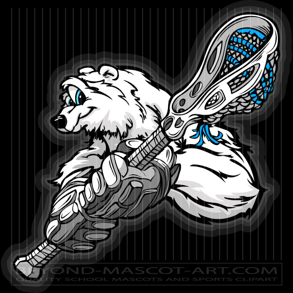 Polar Bear Lacrosse Cartoon