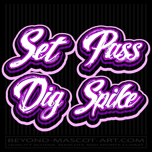 Set Pass Dig Pink Volleyball