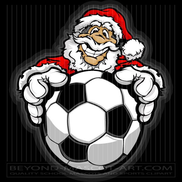 Soccer Santa Clipart