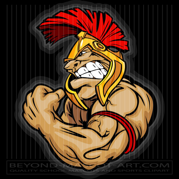Spartan Flexing Arms Clipart