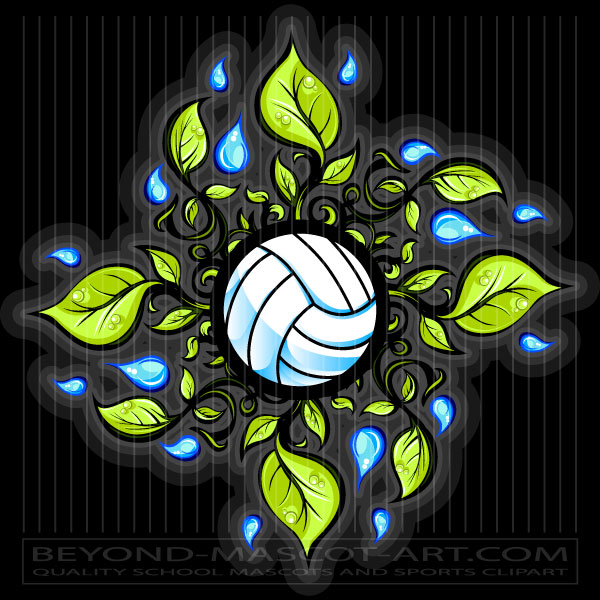 Spring Volleyball Logo