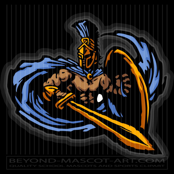 Trojan with Sword Clipart