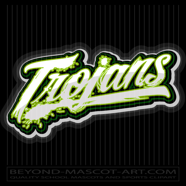 Trojans Text Logo