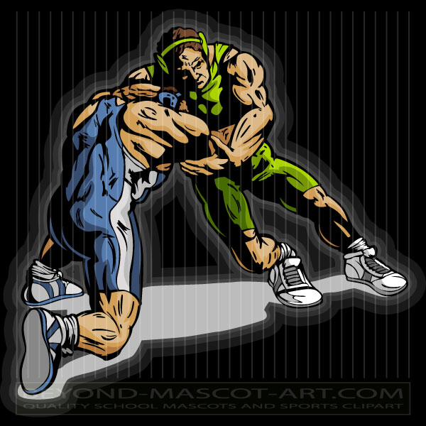Wrestling Vector Art