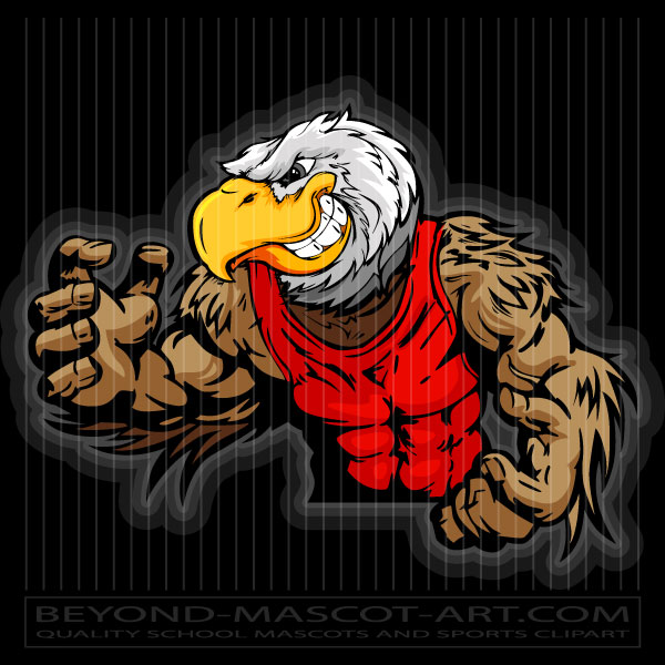Wrestling Eagle Cartoon