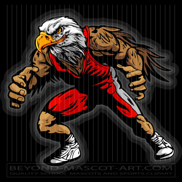 Wrestling Eagle Design
