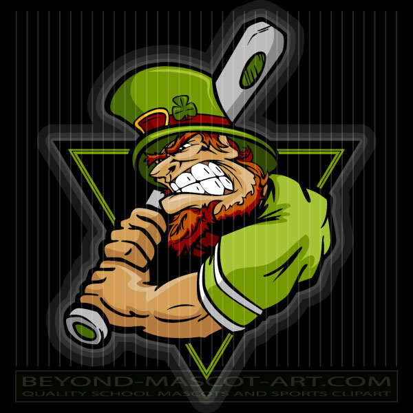 Clip Art Leprechaun Baseball