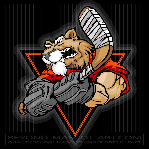 Cougar Hockey Cartoon