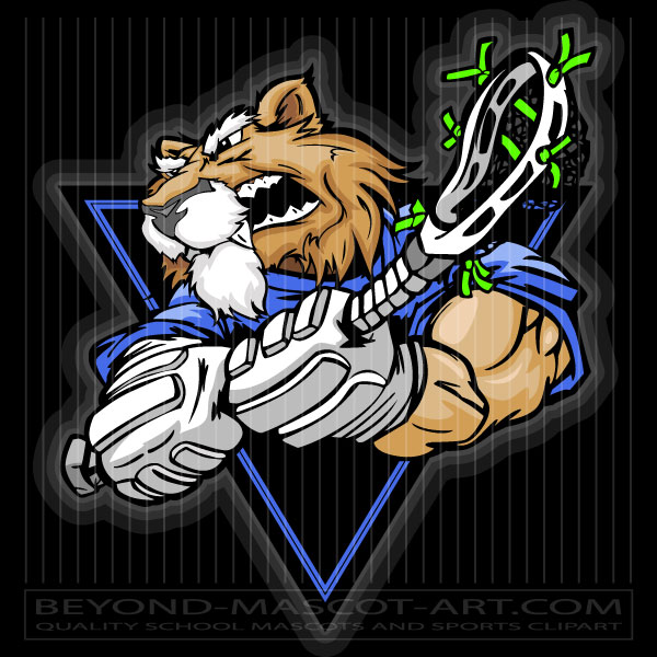 Cougar Lacrosse Cartoon
