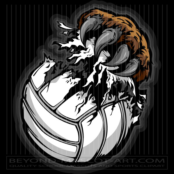 Grizzly Volleyball Clipart