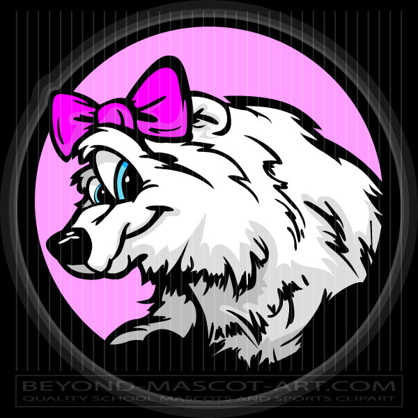 Pink Polar Bear Clip Art