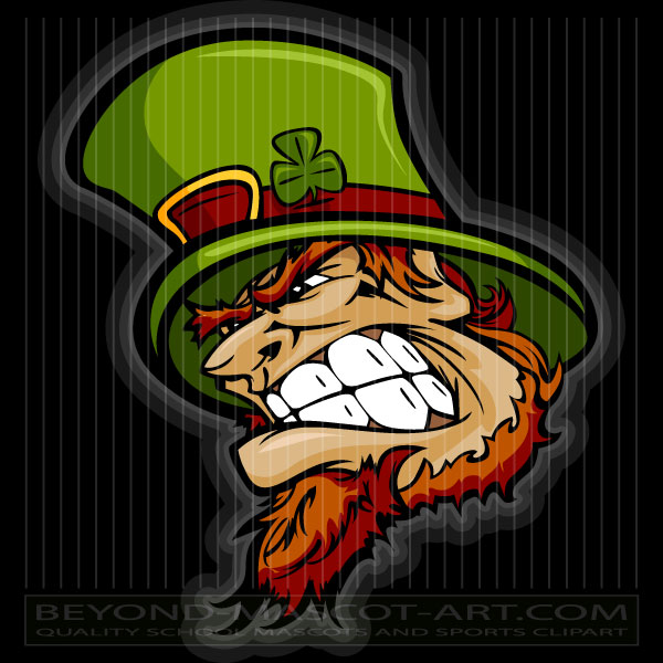 Angry Leprechaun Cartoon - Graphic Vector Holiday Image | EPS JPG