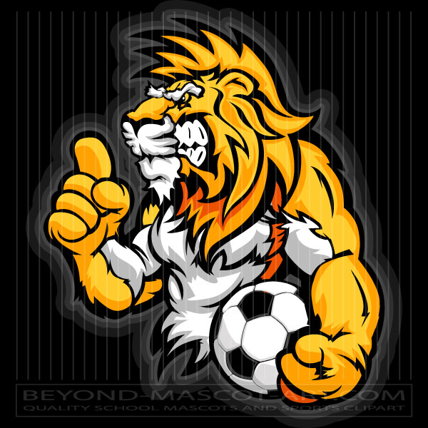 Vector Lion Soccer Image