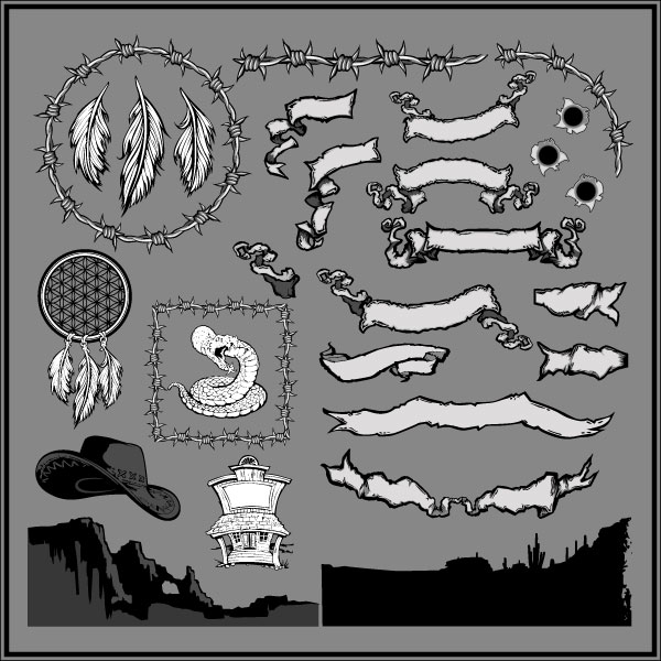 Vector Old West Clip Art