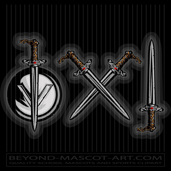 Viking Swords Clip Art