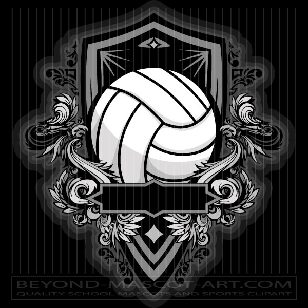 Volleyball Design Element