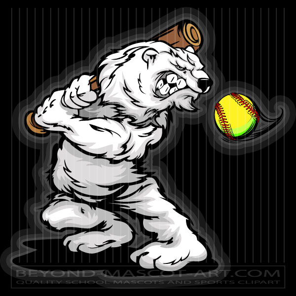Softball Polar Bear