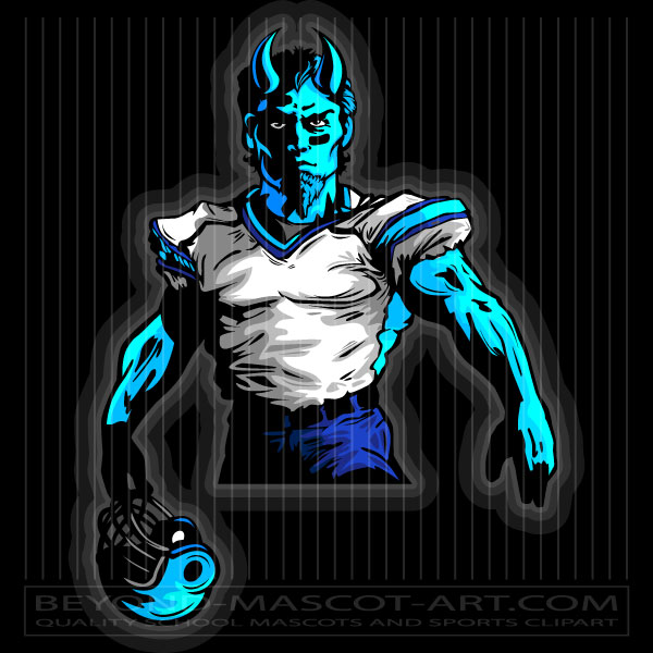 Blue Demon Football Clip Art