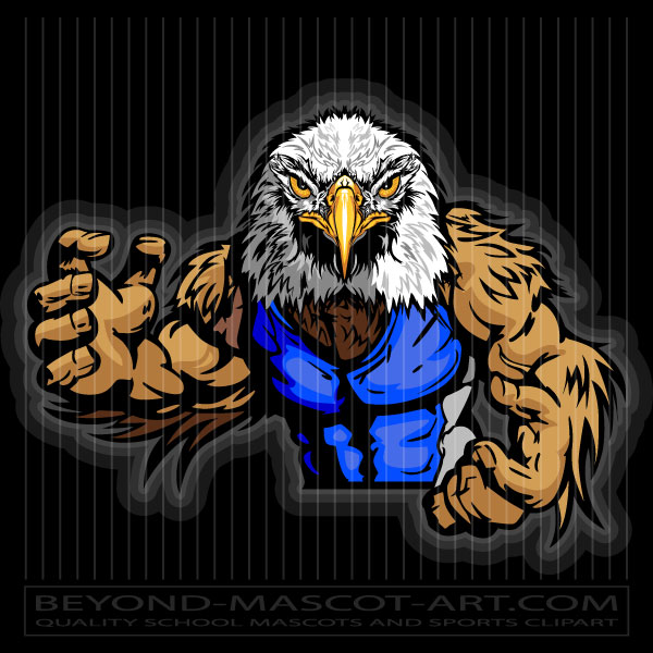 Wrestling Eagle Mascot