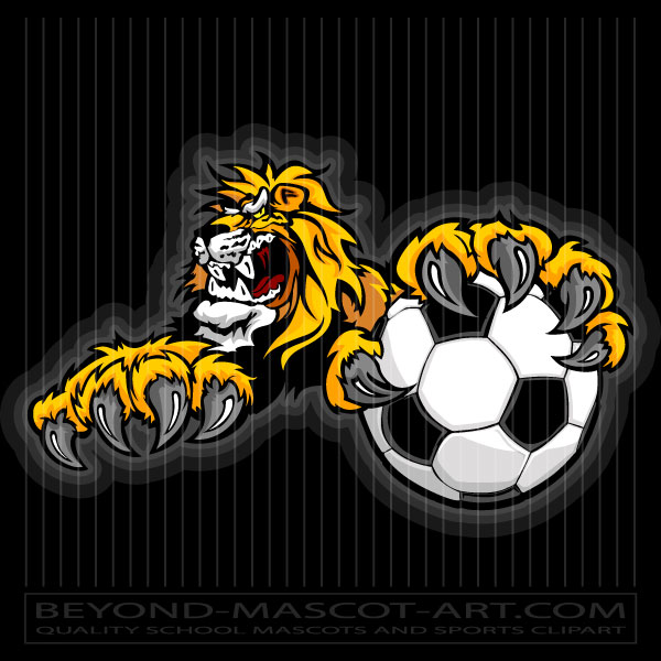 Lion with Soccer Ball