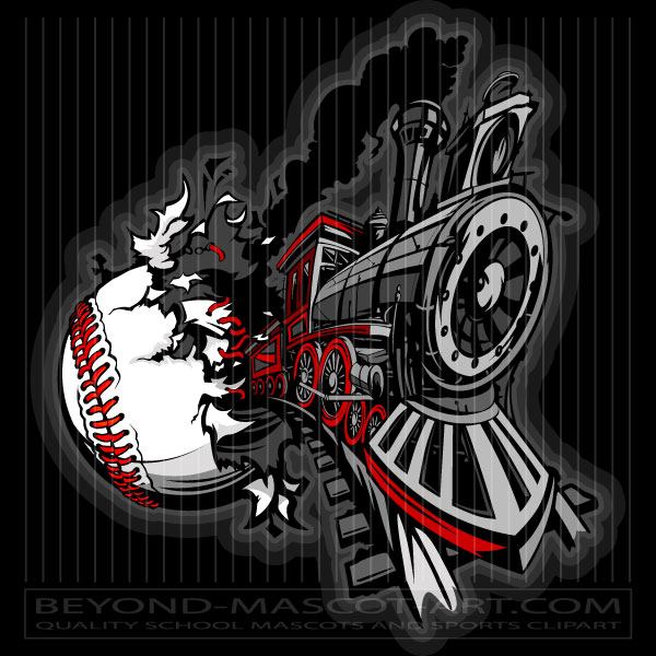 Locomotive Baseball Logo