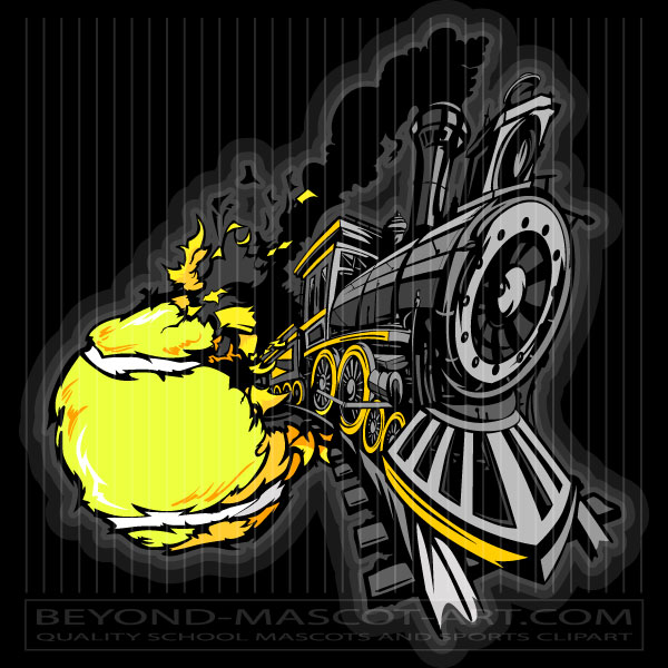 Locomotive Busting out of Tennis Ball