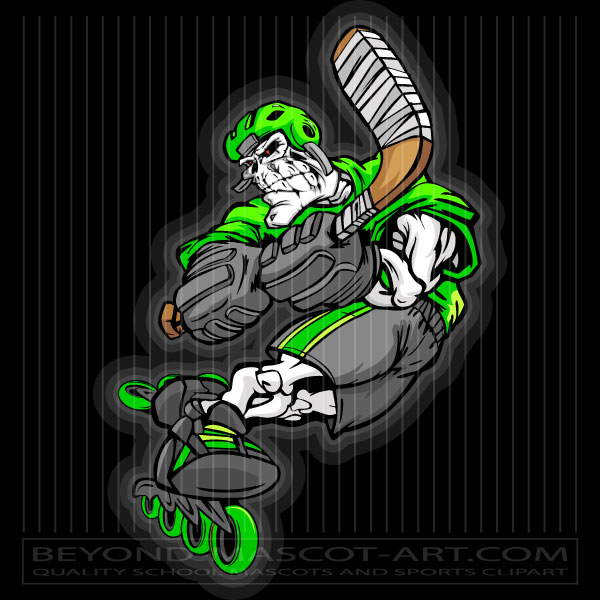 Roller Hockey Player Skelton