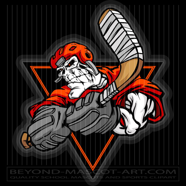 Skelton with Hockey Stick