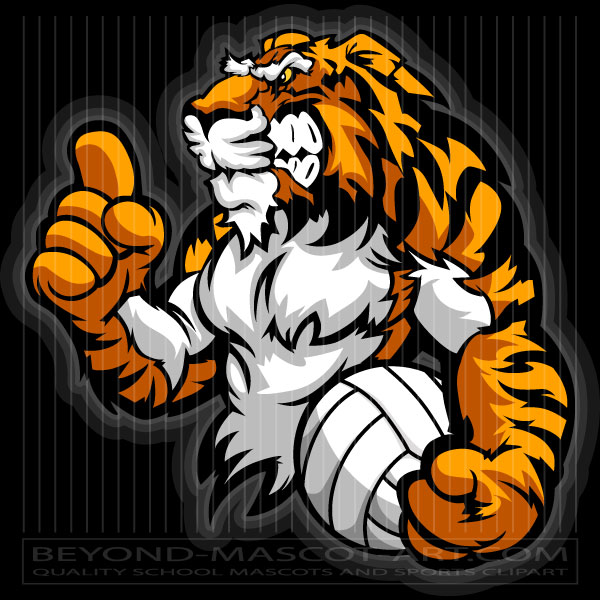 Tiger Volleyball Clip Art