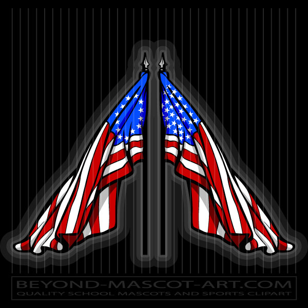 Vector Colonial American Flag