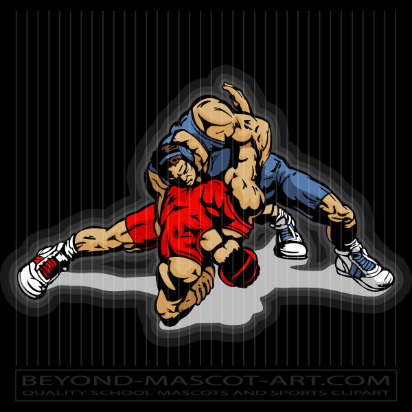 Wrestlers Clip Art