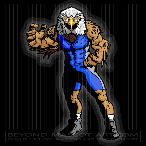 Wrestling Eagle Clip Art