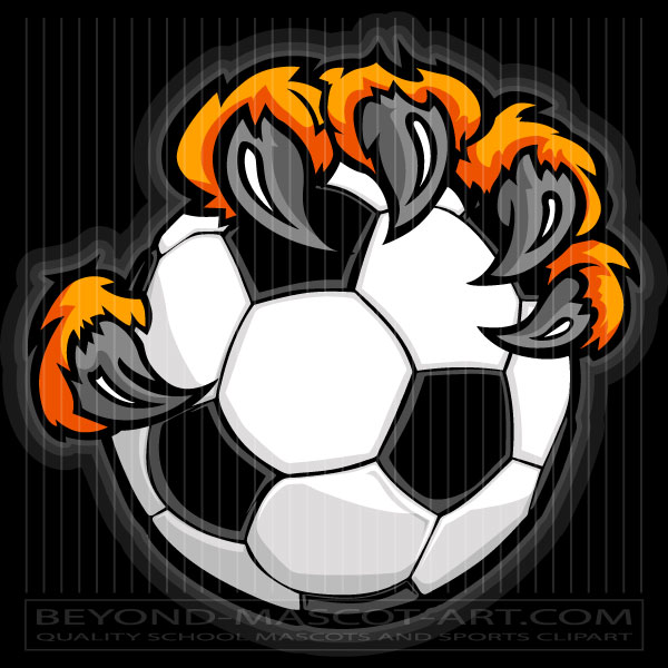 Tiger Soccer Ball Graphic Vector Soccer Image