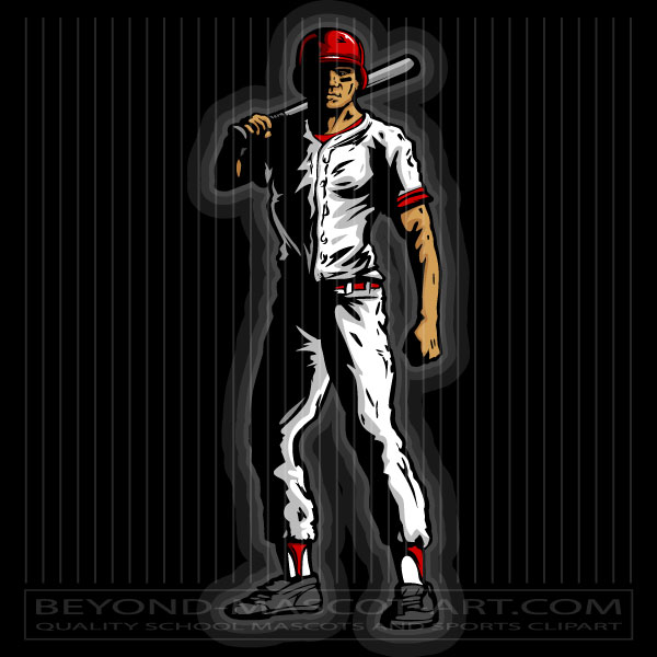Baseball Player with Bat