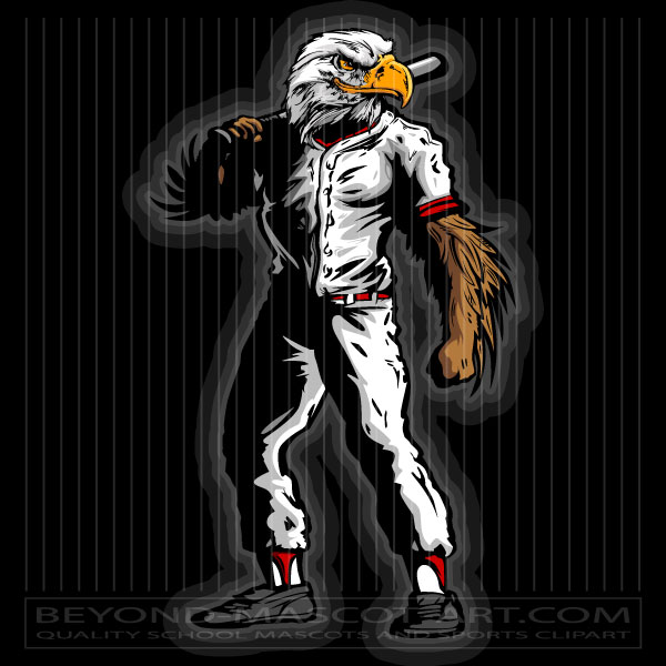 Eagle Baseball Player Clipart