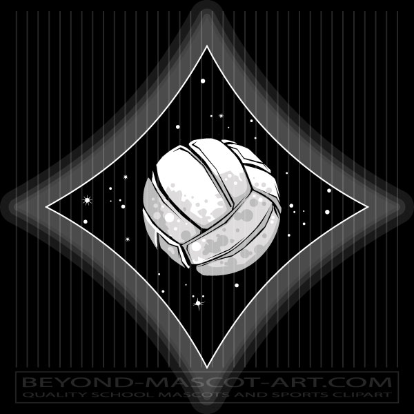 Midnight Volleyball Clip Art
