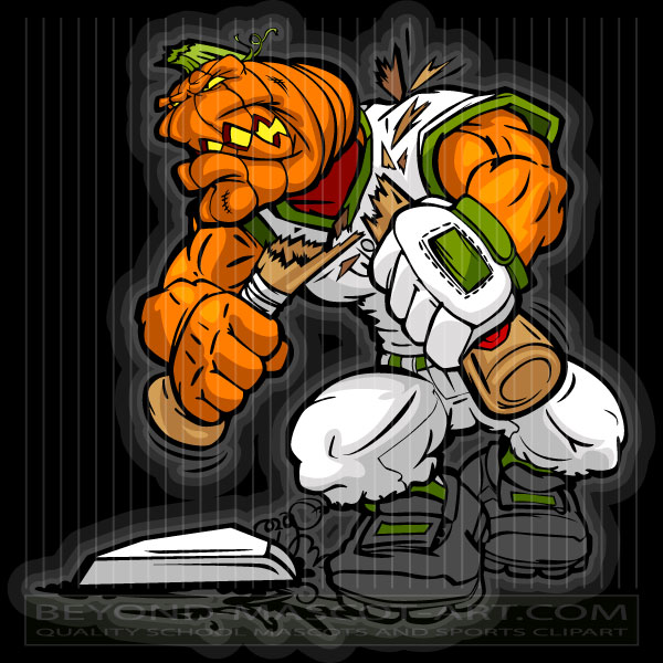 Baseball Pumpkin Head