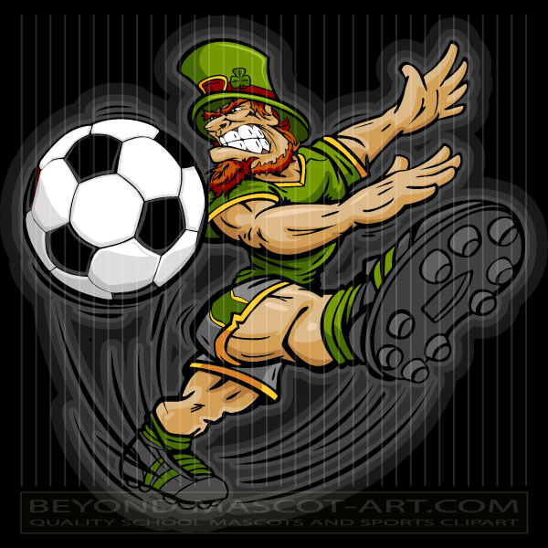 Leprechaun Soccer Cartoon