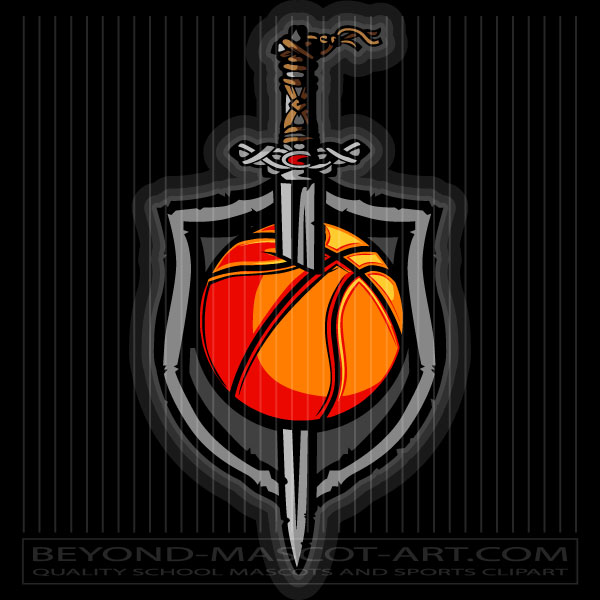 Viking Sword Basketball Design